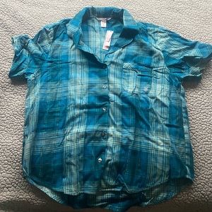 Victoria Secret Pajama Top. Button Up, Collared.